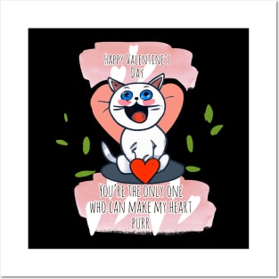 Cat Proposing on Valentine's Day Posters and Art